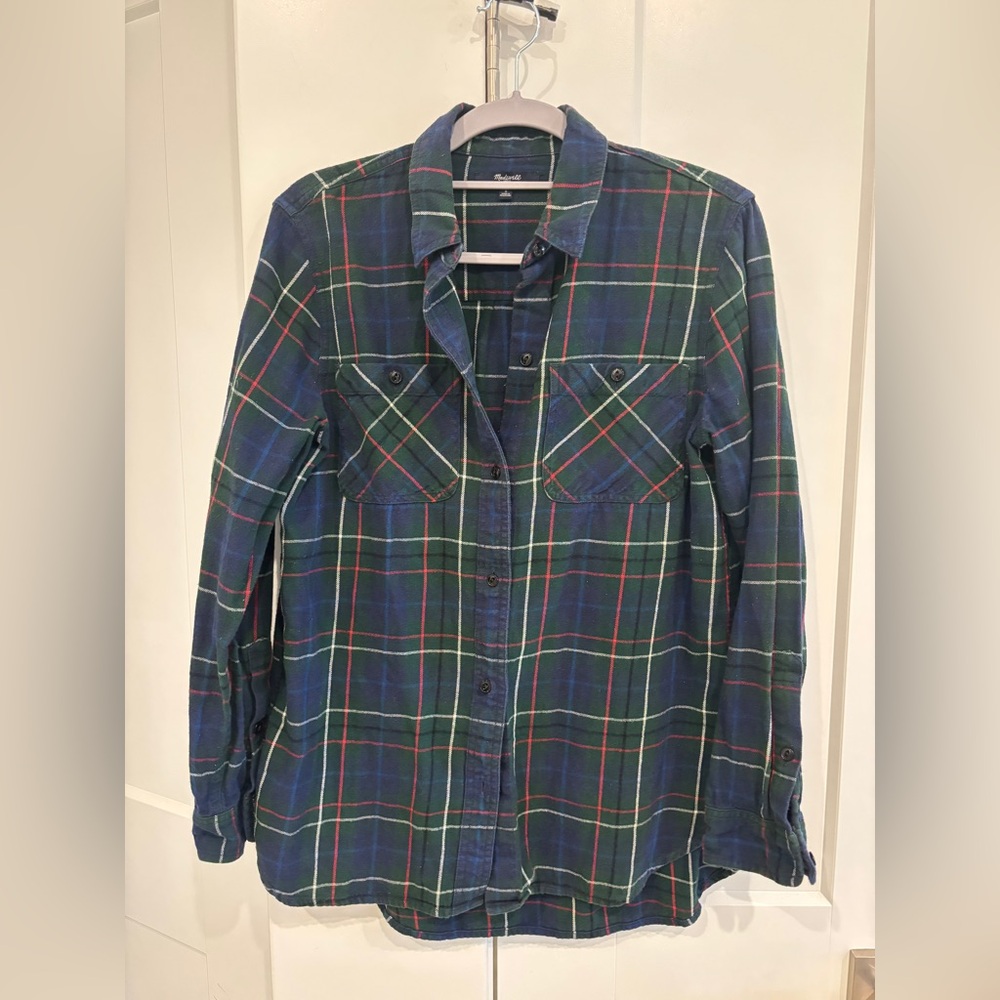 Madewell Tartan Plaid Flannel Shirt. Size S - Picture 2 of 6